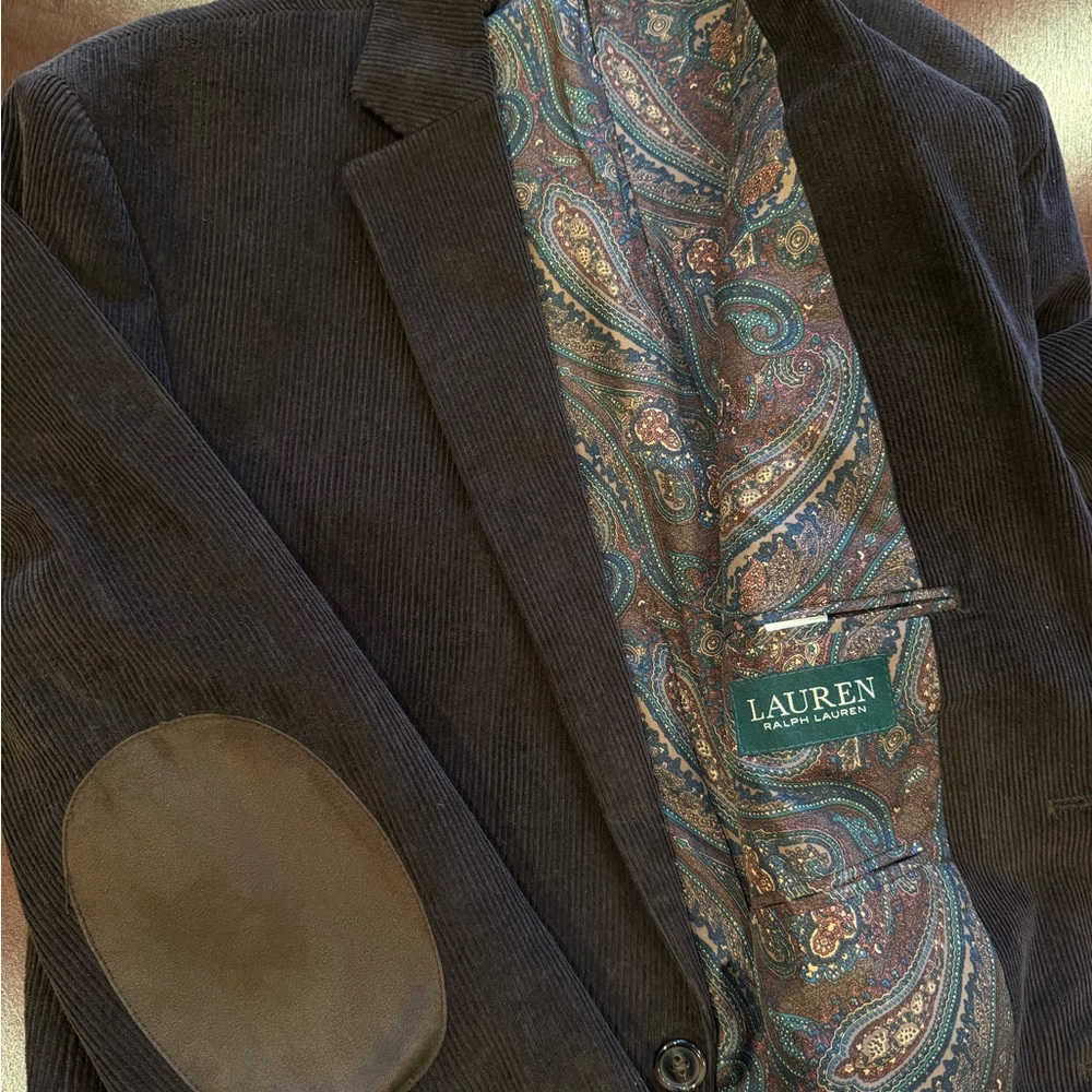 Ralph Lauren Men's Dark Brown Corduroy Blazer